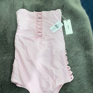 MIKOH SIZE SMALL PINK ONE PIECE SWIMSUIT NWT